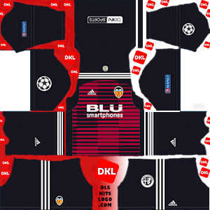 Valencia CF 2018-19 Dls/Fts Kits and Logo GK Home - Dream League Soccer  