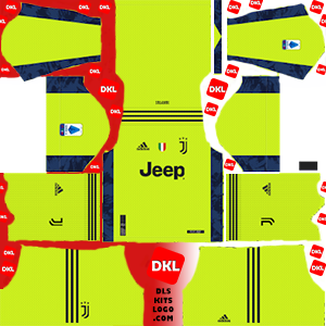 Juventus-Adidas-2020-2021-DLS Kits gk-home- Dream League Soccer